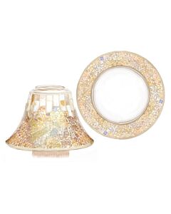 Yankee Candle Gold and Pearl Large Tray & Shade Set